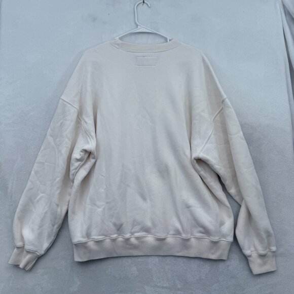 Abercrombie Fitch Sweatshirt Mens L Cream New York Jets NFL Football - Picture 8 of 8